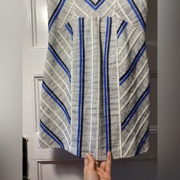 Rebecca Minkoff | Katya Tweed Pattern Mini Sheath Dress Gray/Blue Sz 2 XS - Picture 8 of 12
